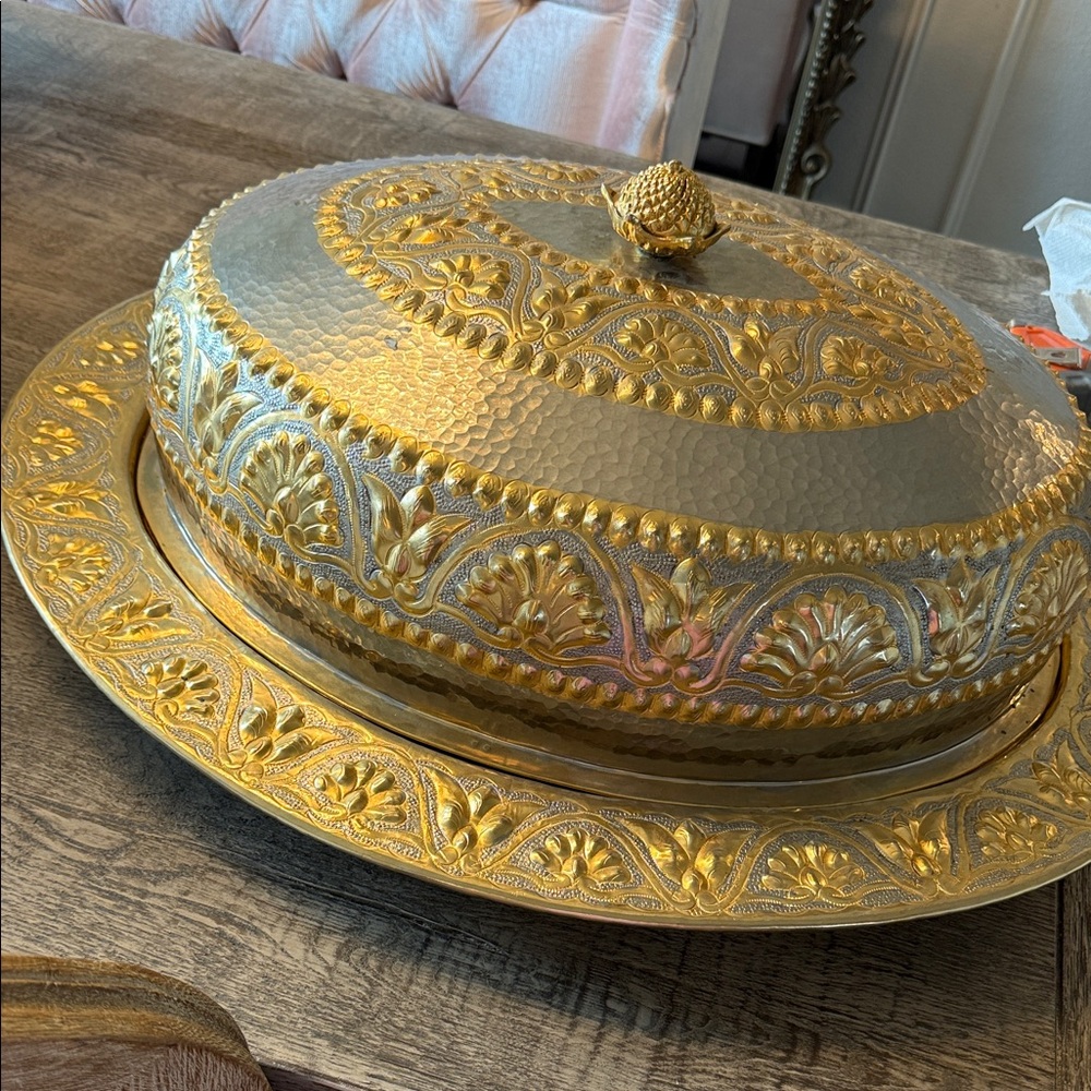 Vintage antique large serving dish - Picture 7 of 17